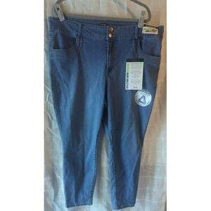d.jeans Recycled Denim Ankle Plus Jeans Womens 20W Medium Stone Sandblast Blue